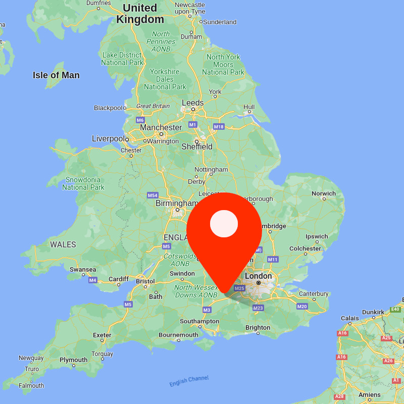 AccountWise Wokingham Accountants on a map of England