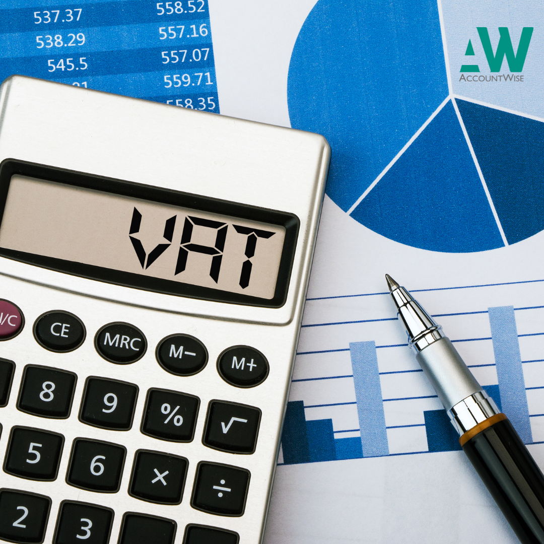 A calculator with the word VAT on it.